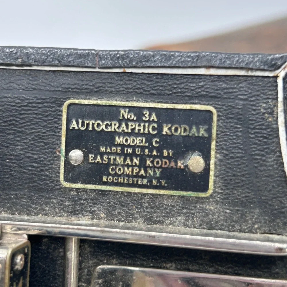 Vintage 1910-1915 Kodak No 3A Autographic Folding Pocket Camera & Case Model‎ C